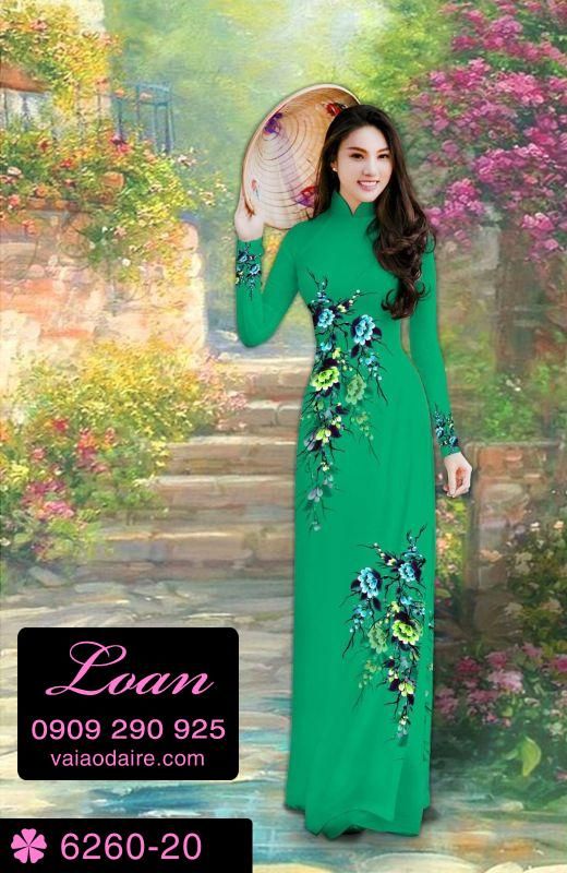 Vải áo dài hoa dây