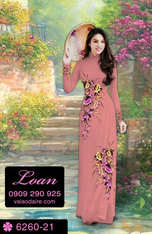 Vải áo dài hoa dây