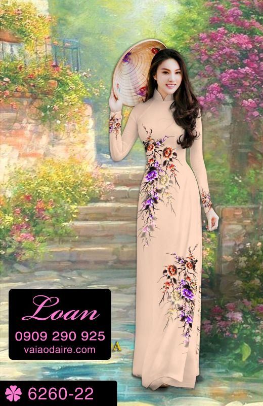 Vải áo dài hoa dây