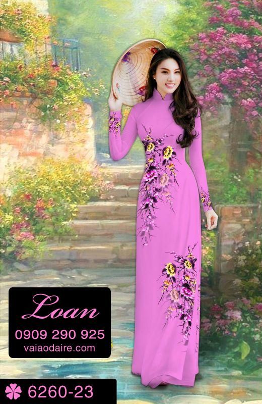Vải áo dài hoa dây