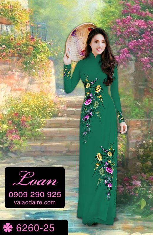 Vải áo dài hoa dây