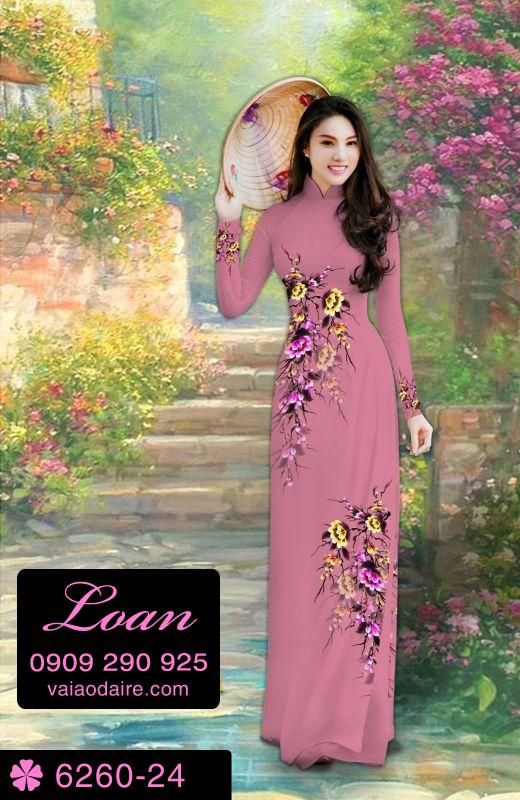 Vải áo dài hoa dây
