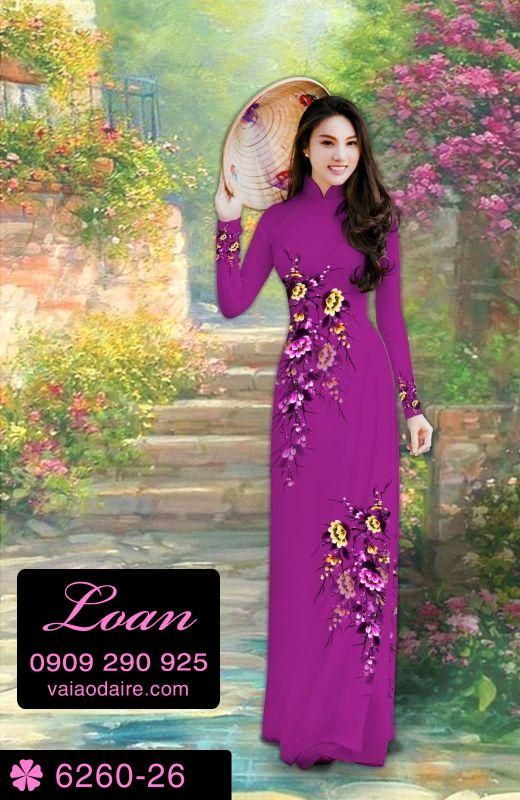 Vải áo dài hoa dây