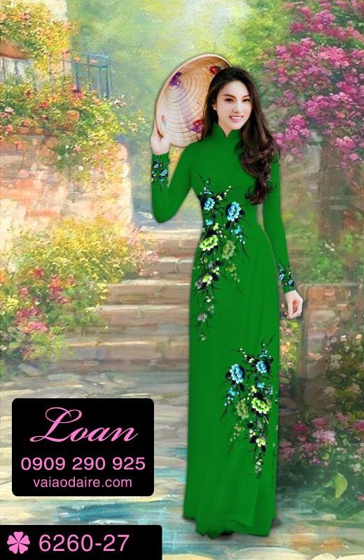 Vải áo dài hoa dây