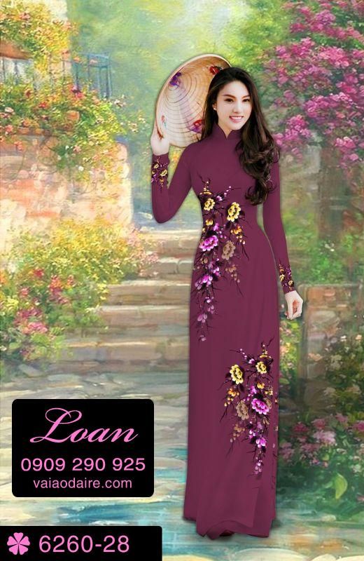 Vải áo dài hoa dây
