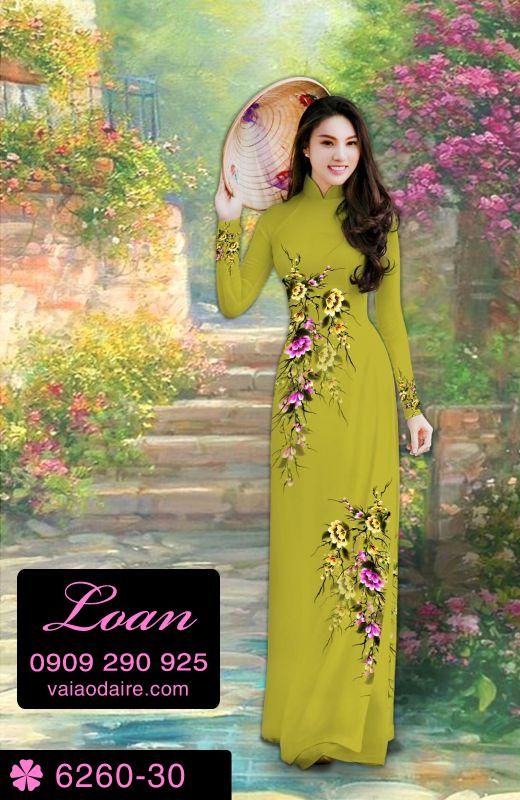 Vải áo dài hoa dây