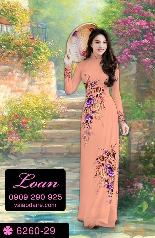 Vải áo dài hoa dây