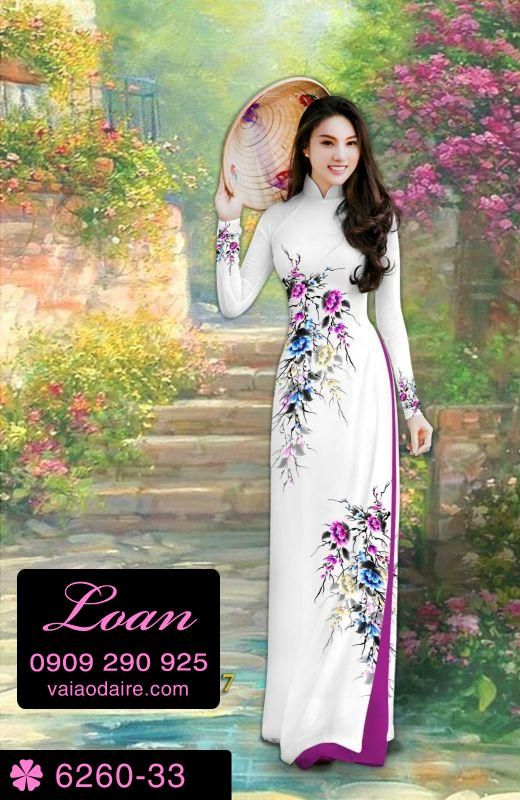 Vải áo dài hoa dây