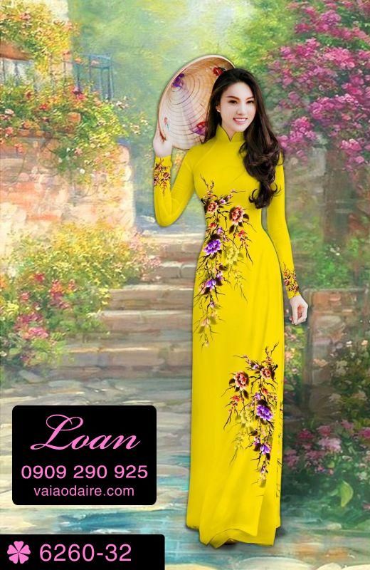 Vải áo dài hoa dây