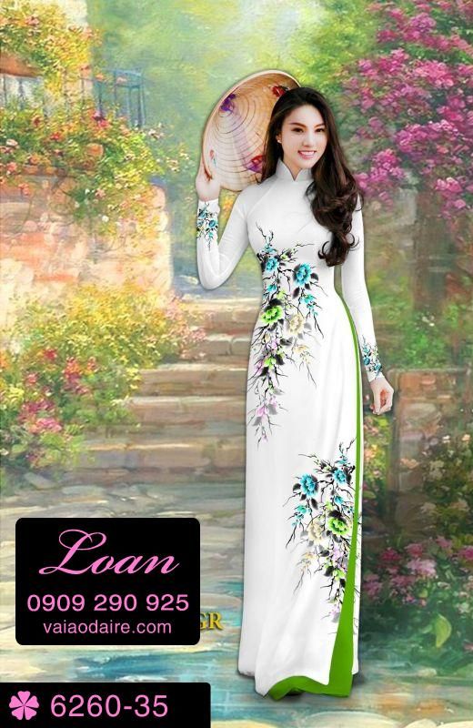 Vải áo dài hoa dây
