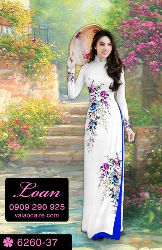 Vải áo dài hoa dây