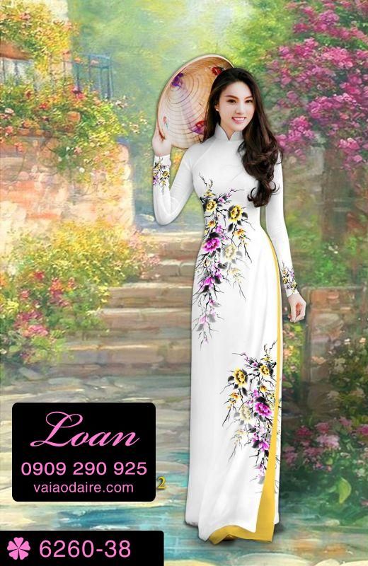 Vải áo dài hoa dây
