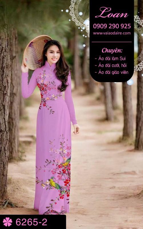 Vải áo dài hoa cành