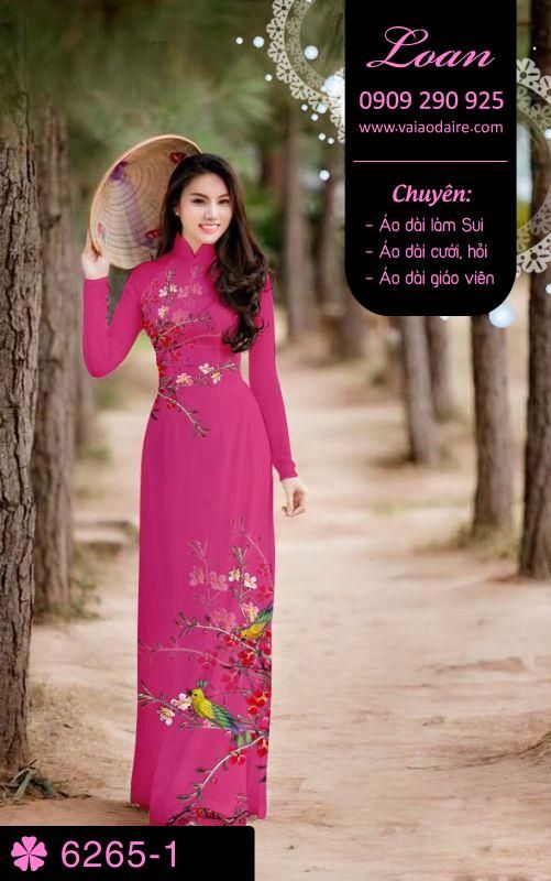 Vải áo dài hoa cành