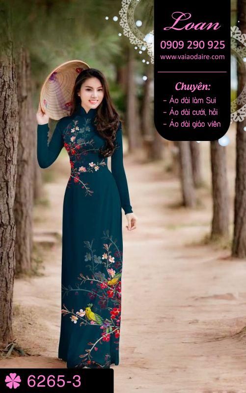 Vải áo dài hoa cành