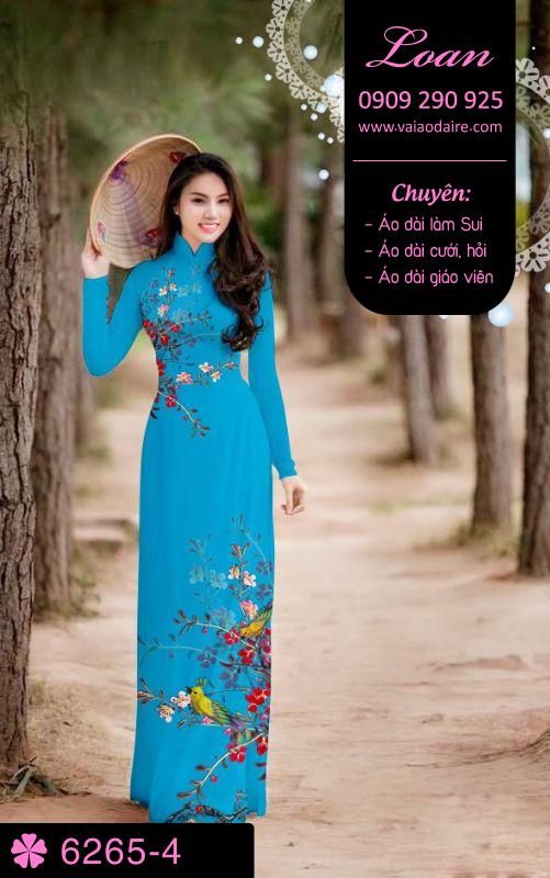 Vải áo dài hoa cành