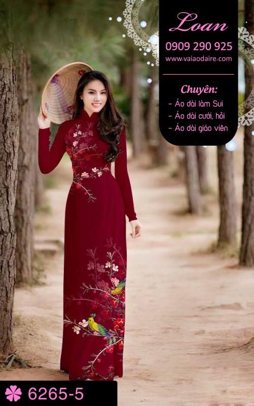 Vải áo dài hoa cành