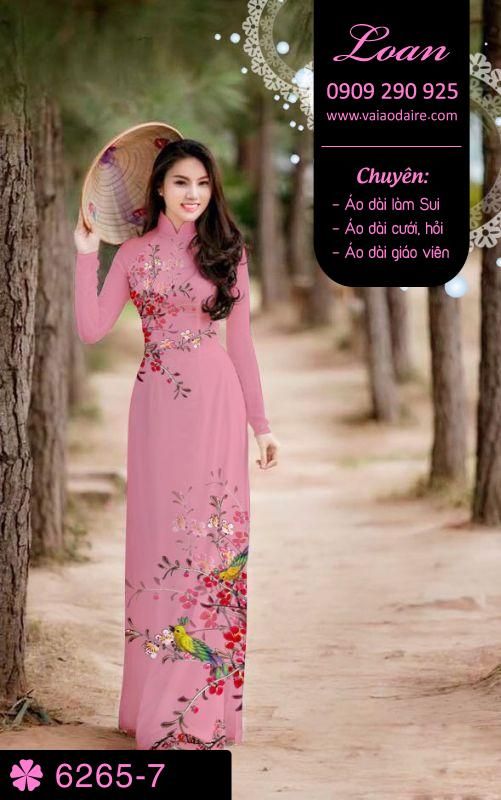 Vải áo dài hoa cành