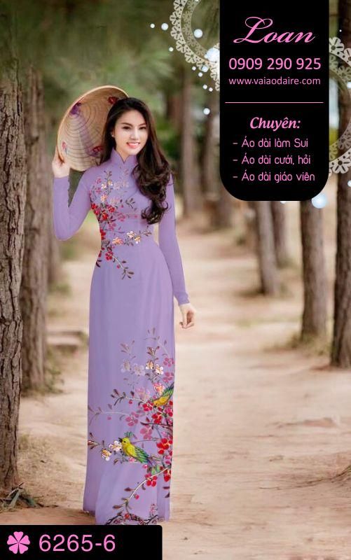 Vải áo dài hoa cành