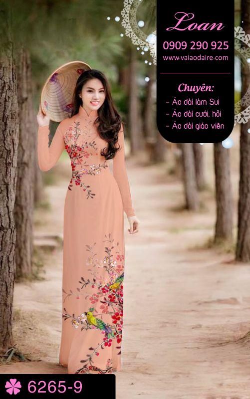 Vải áo dài hoa cành