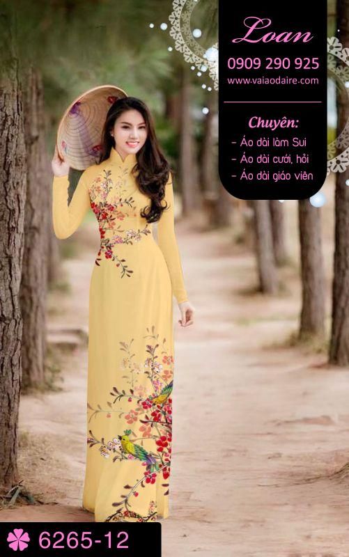 Vải áo dài hoa cành