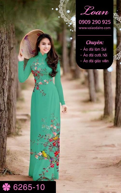 Vải áo dài hoa cành