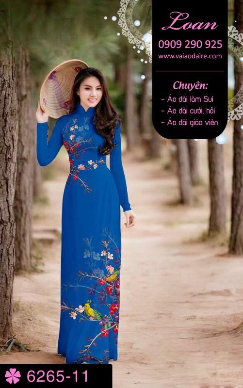 Vải áo dài hoa cành