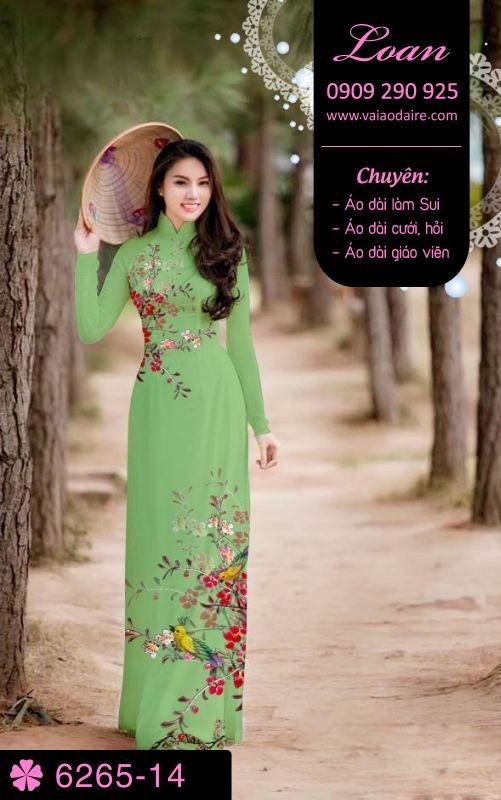 Vải áo dài hoa cành