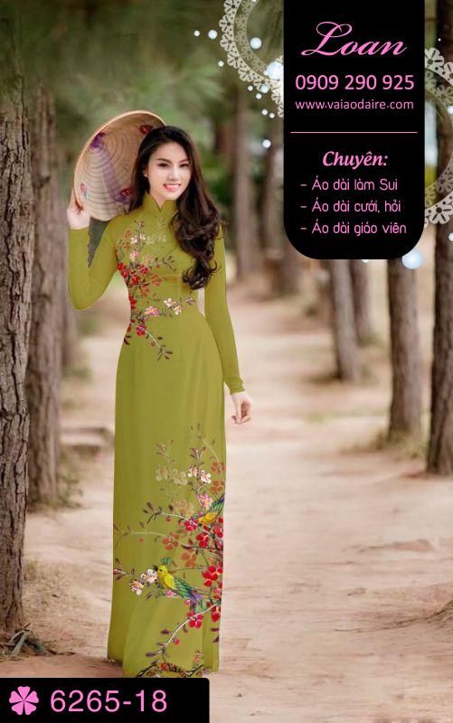 Vải áo dài hoa cành
