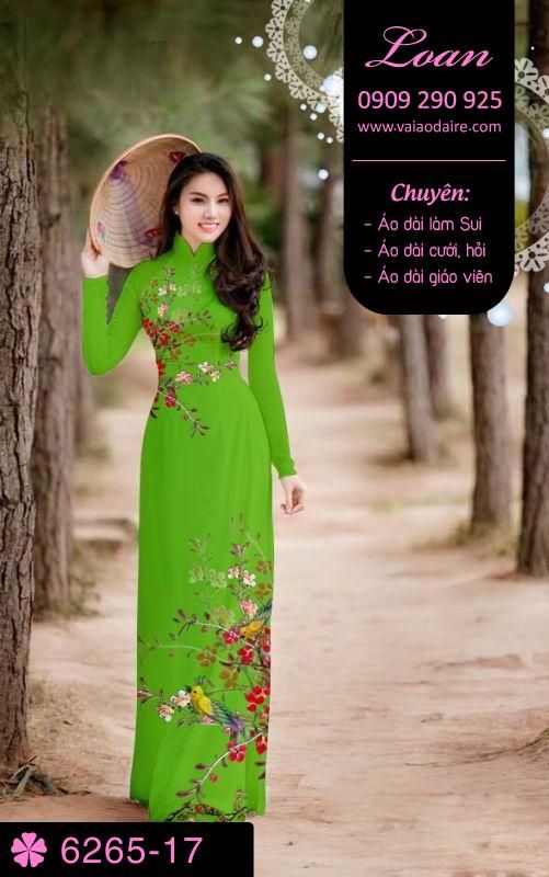 Vải áo dài hoa cành