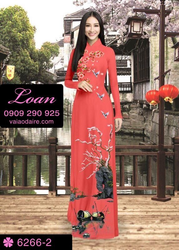 Vải áo dài phong cảnh