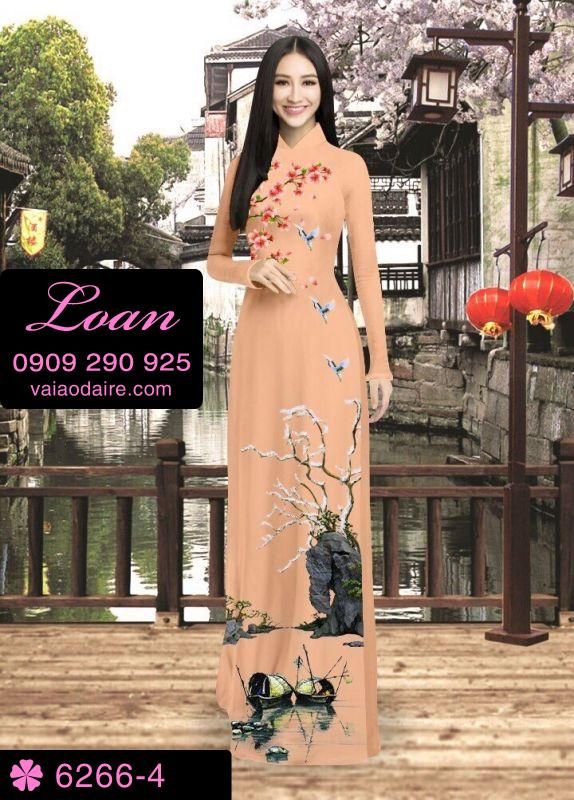 Vải áo dài phong cảnh