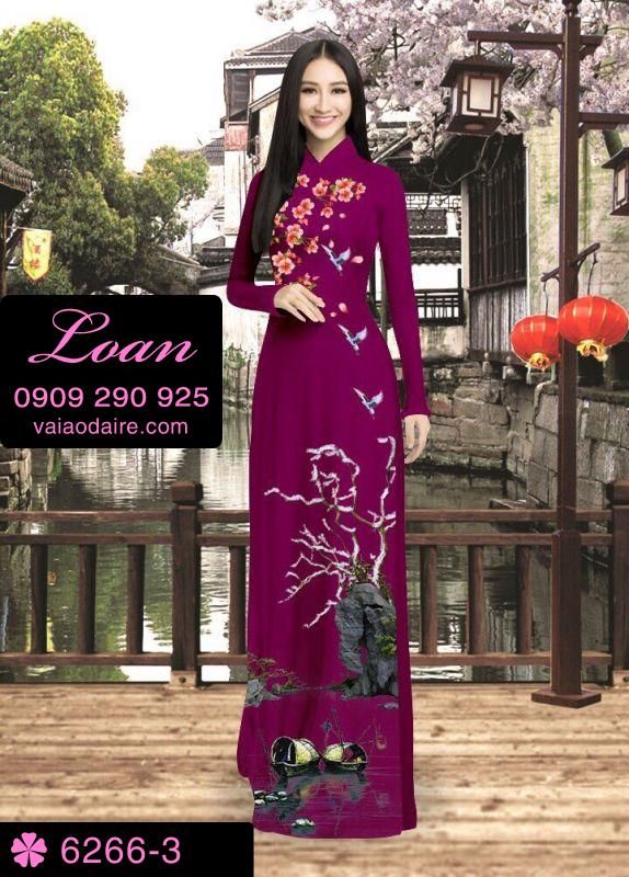Vải áo dài phong cảnh