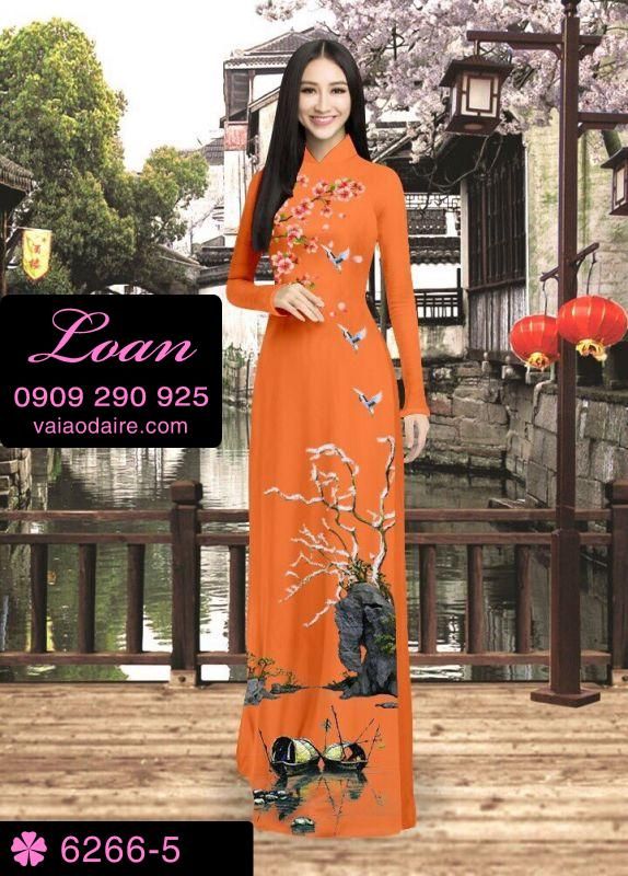 Vải áo dài phong cảnh