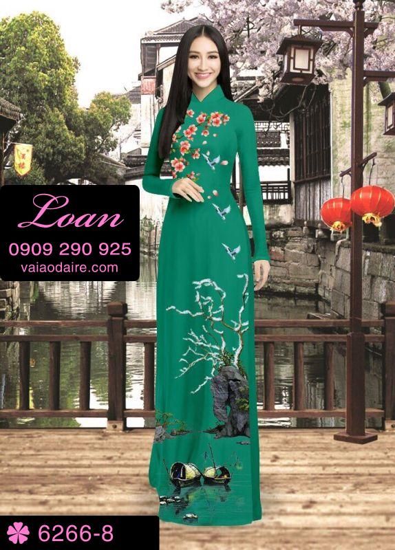 Vải áo dài phong cảnh