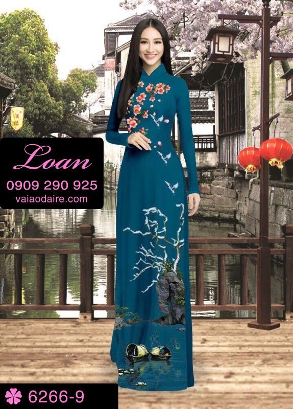 Vải áo dài phong cảnh