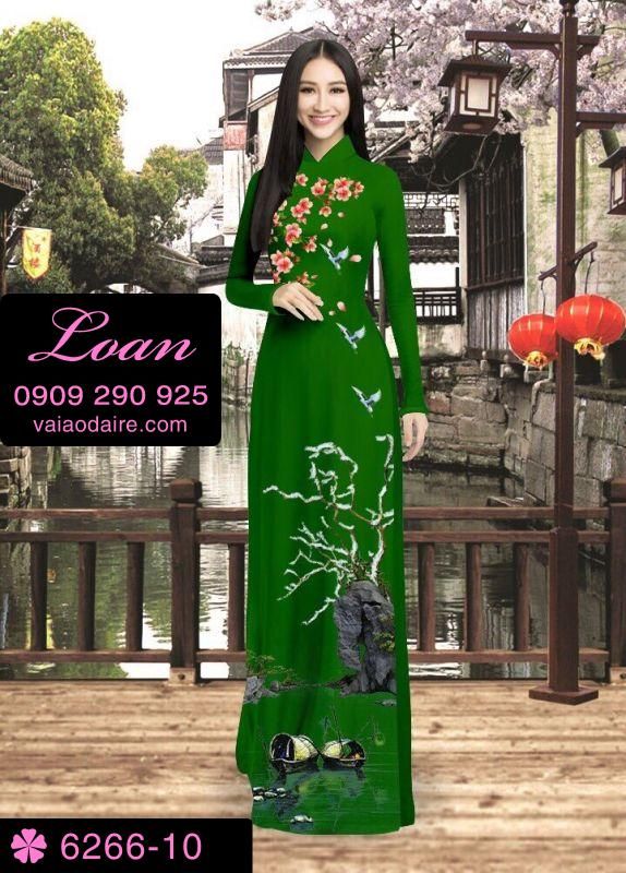 Vải áo dài phong cảnh