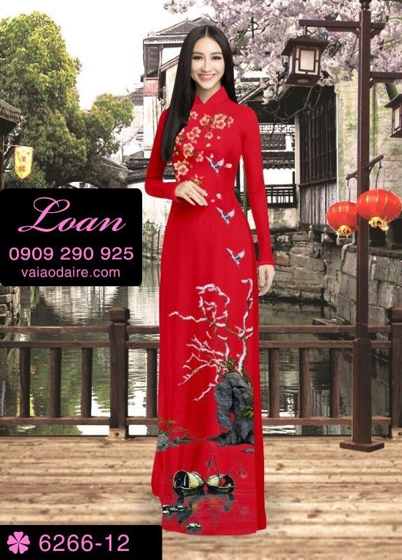 Vải áo dài phong cảnh