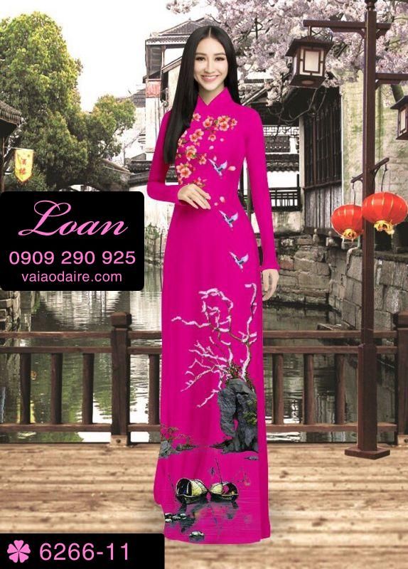 Vải áo dài phong cảnh
