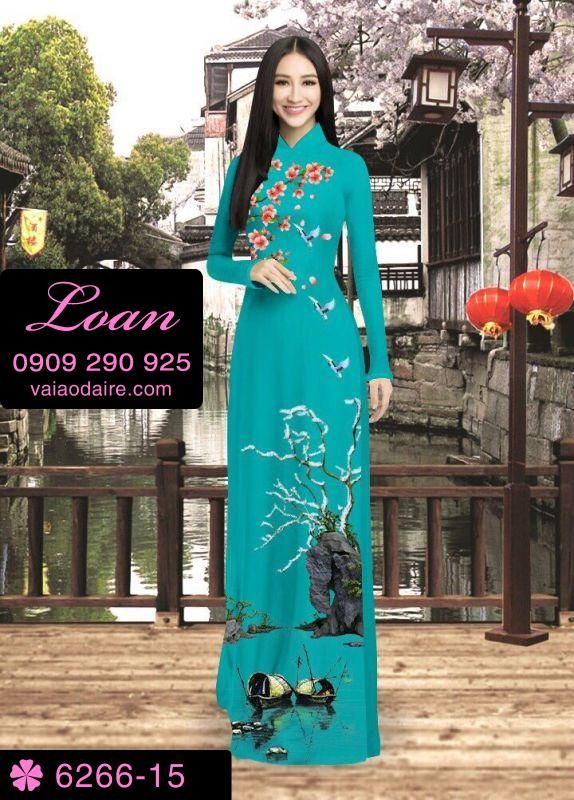 Vải áo dài phong cảnh