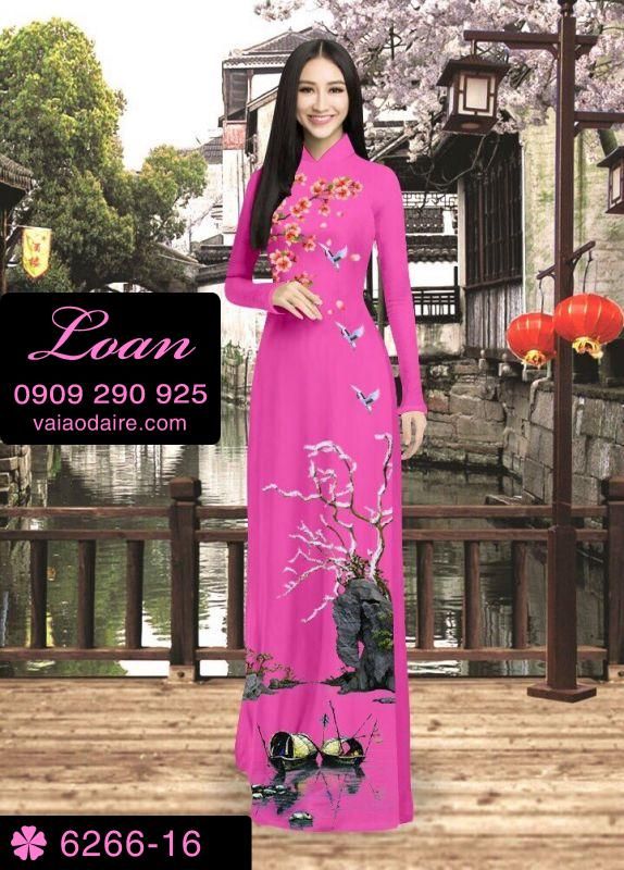Vải áo dài phong cảnh
