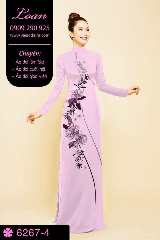 Vải áo dài hoa dây