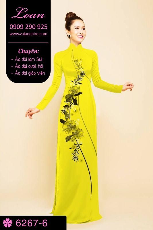Vải áo dài hoa dây
