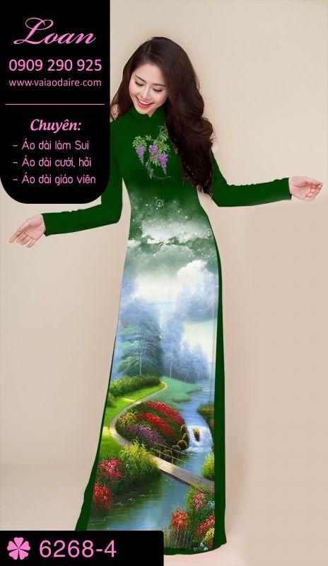 Vải áo dài phong cảnh