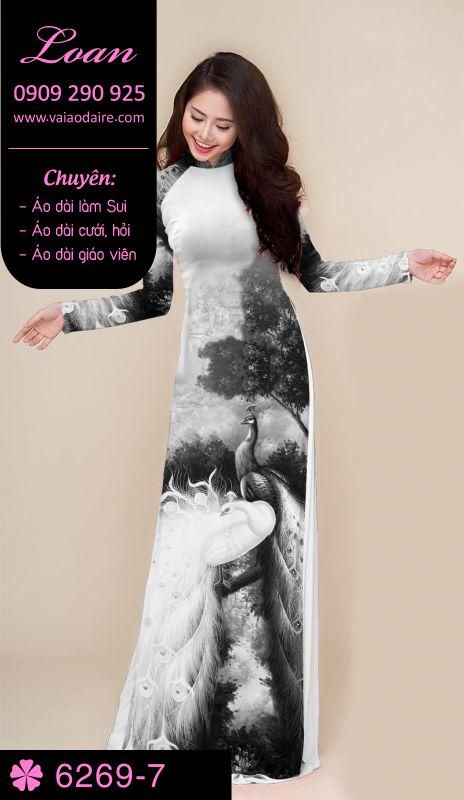 Vải áo dài phong cảnh