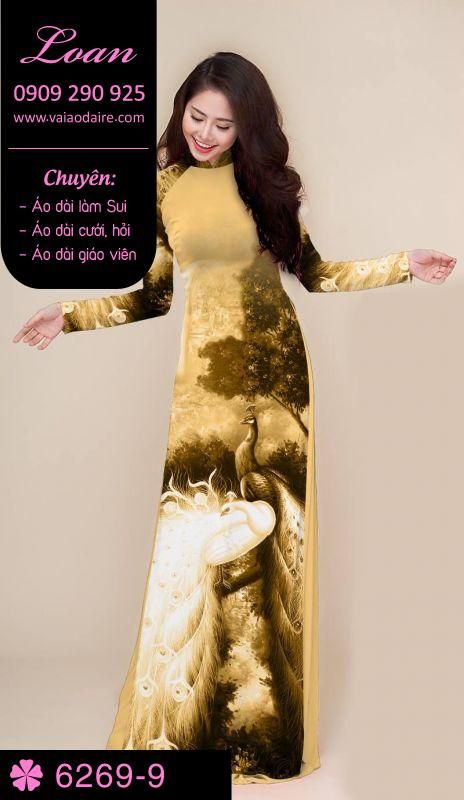 Vải áo dài phong cảnh