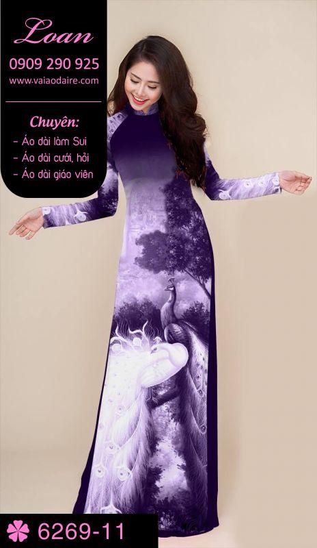 Vải áo dài phong cảnh