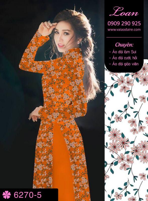 Vải áo dài hoa nhí
