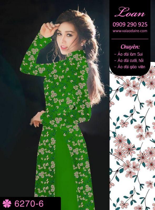 Vải áo dài hoa nhí