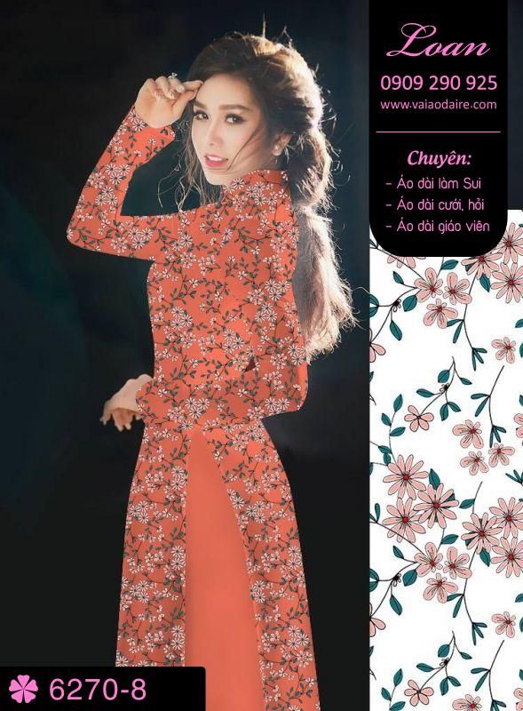 Vải áo dài hoa nhí